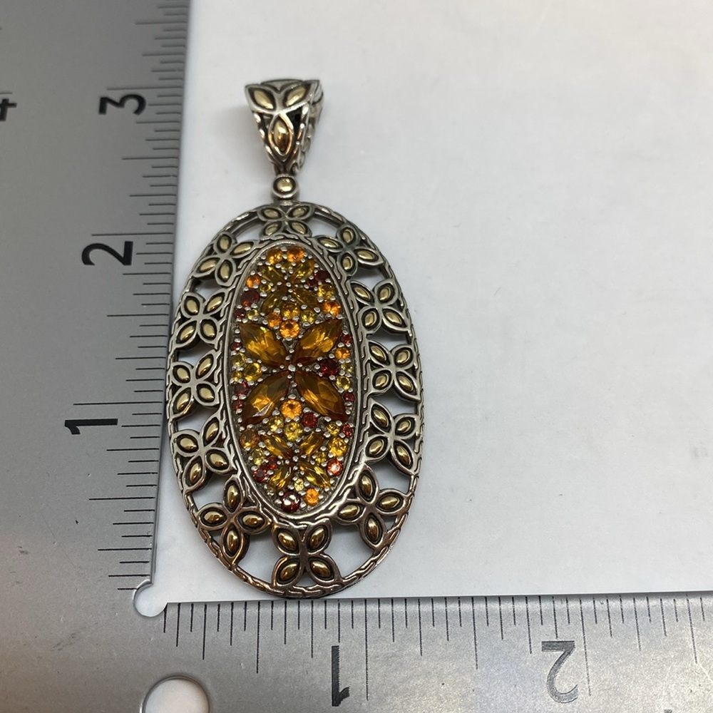 John Hardy Batu Kawung Silver 18K Enhancer Pendant - Picture 9 of 16